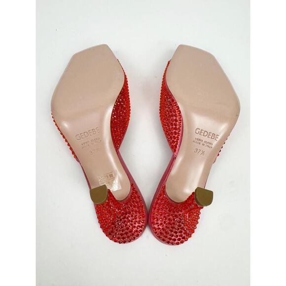 GEDEBE DITA 75 PINK CRYSTAL MULES - Picture 7 of 8
